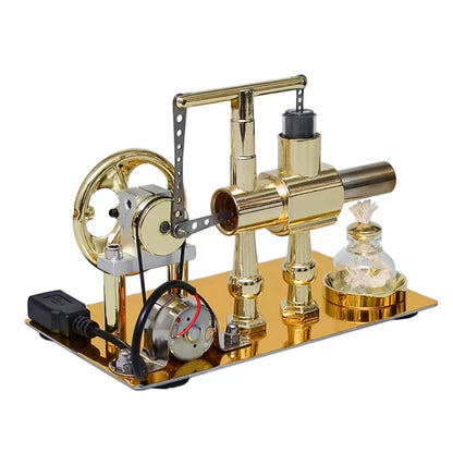 Hot Air Single Cylinder Stirling Engine Generator Toy by HitMyNeed
