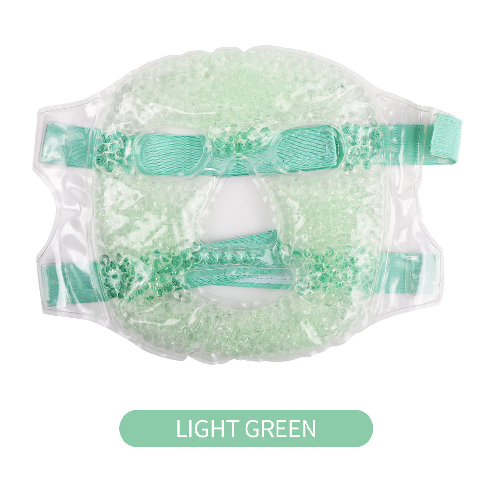 Hot and Cold Gel Face Mask for Skin Relief light-green-facemask by HitMyNeed