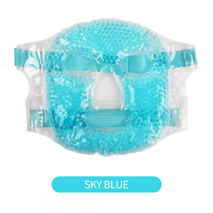 Hot and Cold Gel Face Mask for Skin Relief sky-blue-face-mask by HitMyNeed