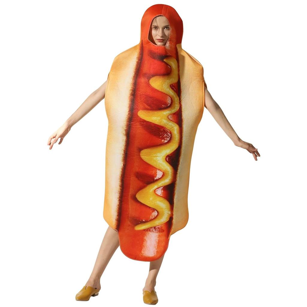 Hot Dog Costume with Bun and Mustard for Adults by HitMyNeed