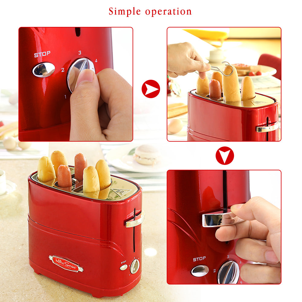 Hot Dog Maker with 5 Temperature Levels, 650W by HitMyNeed