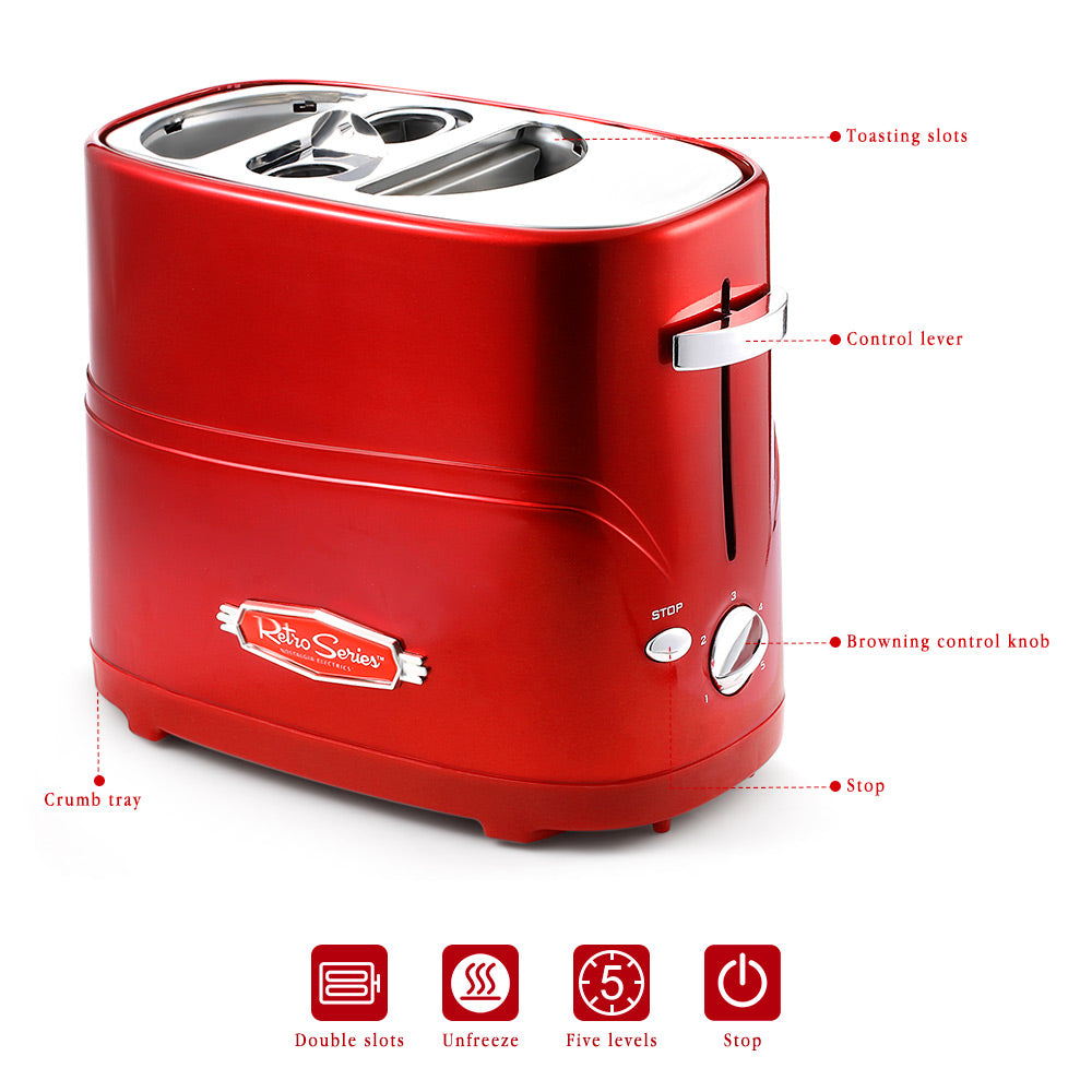 Hot Dog Maker with 5 Temperature Levels, 650W by HitMyNeed