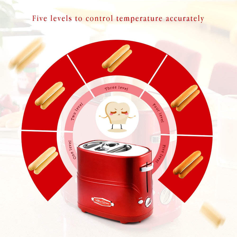 Hot Dog Maker with 5 Temperature Levels, 650W by HitMyNeed