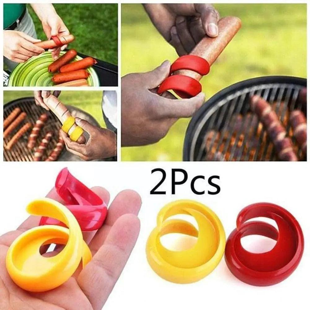 Hot Dog Spiral Cutters for Even Grilling (2 Pack) by HitMyNeed