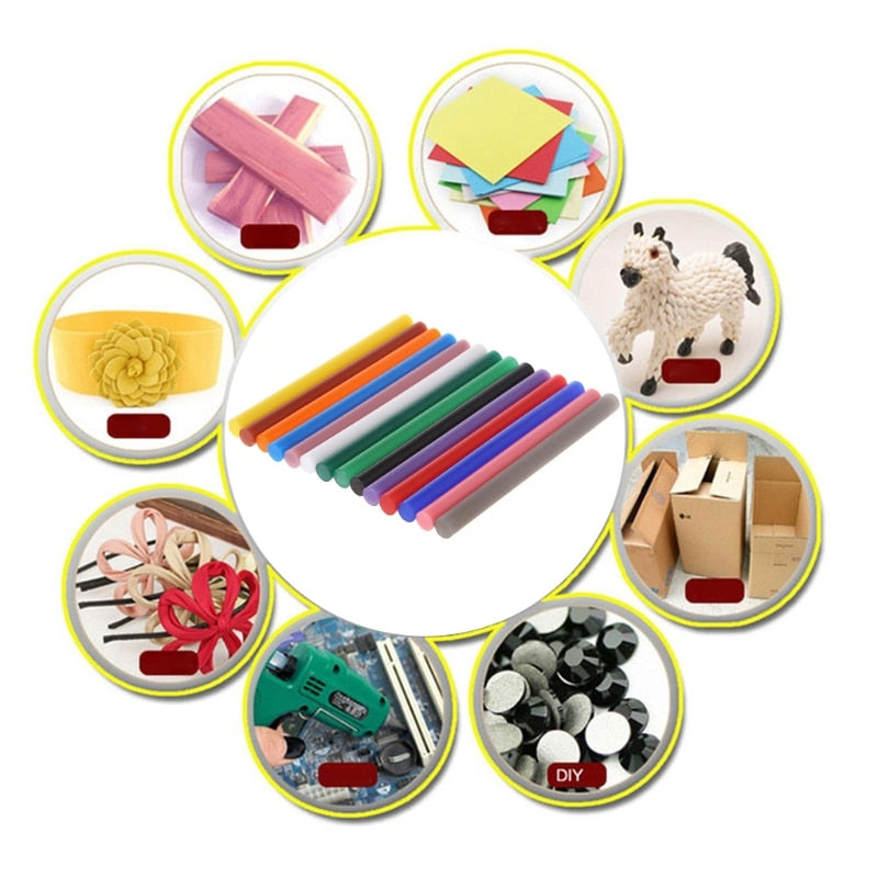 Hot Melt Colored Glue Sticks Set (14-Pack) by HitMyNeed