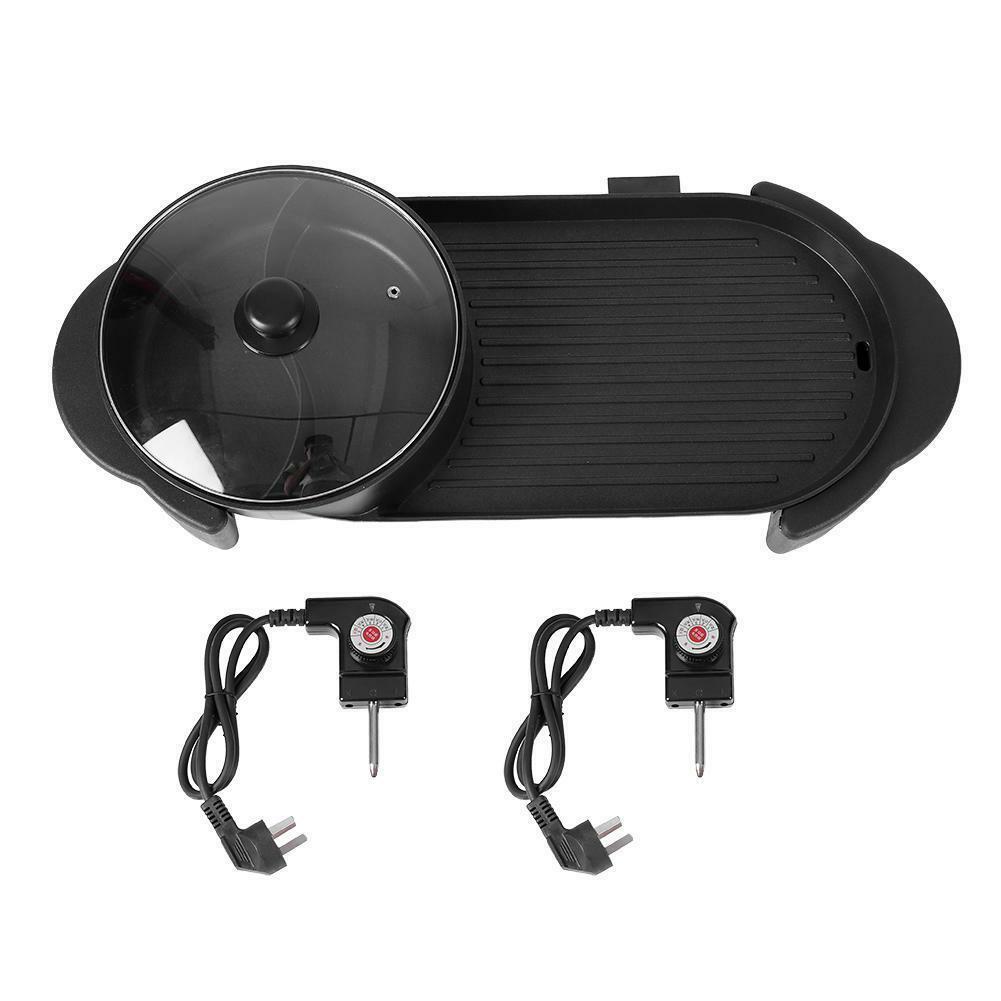 Hot Pot Grill Non-Stick Cooker 2-in-1 Electric by HitMyNeed