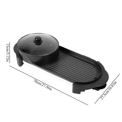 Hot Pot Grill Non-Stick Cooker 2-in-1 Electric by HitMyNeed