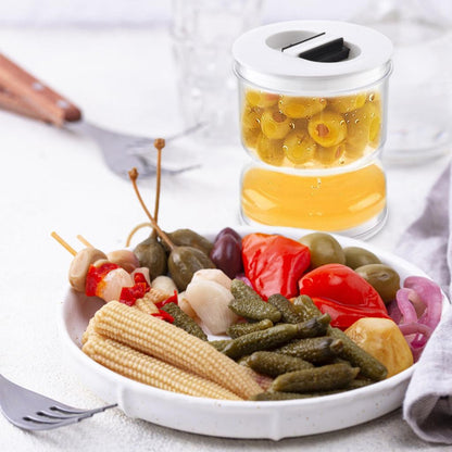 Hourglass Pickle Jar with Juice Separator by HitMyNeed