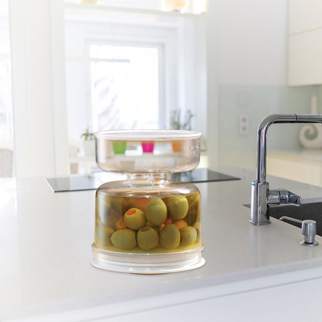 Hourglass Pickle Jar with Juice Separator by HitMyNeed