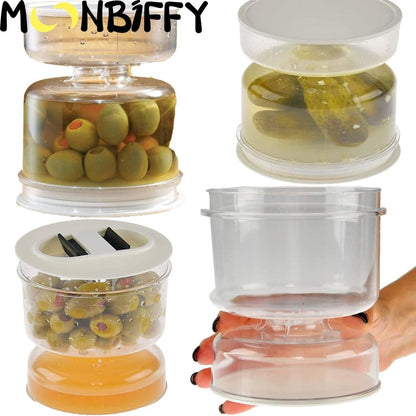 Hourglass Pickle Jar with Juice Separator by HitMyNeed