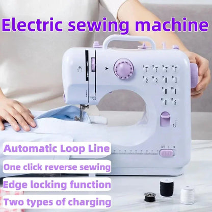 Household Mini Electric Sewing Machine with 12 Stitches by HitMyNeed
