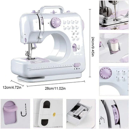 Household Mini Electric Sewing Machine with 12 Stitches by HitMyNeed