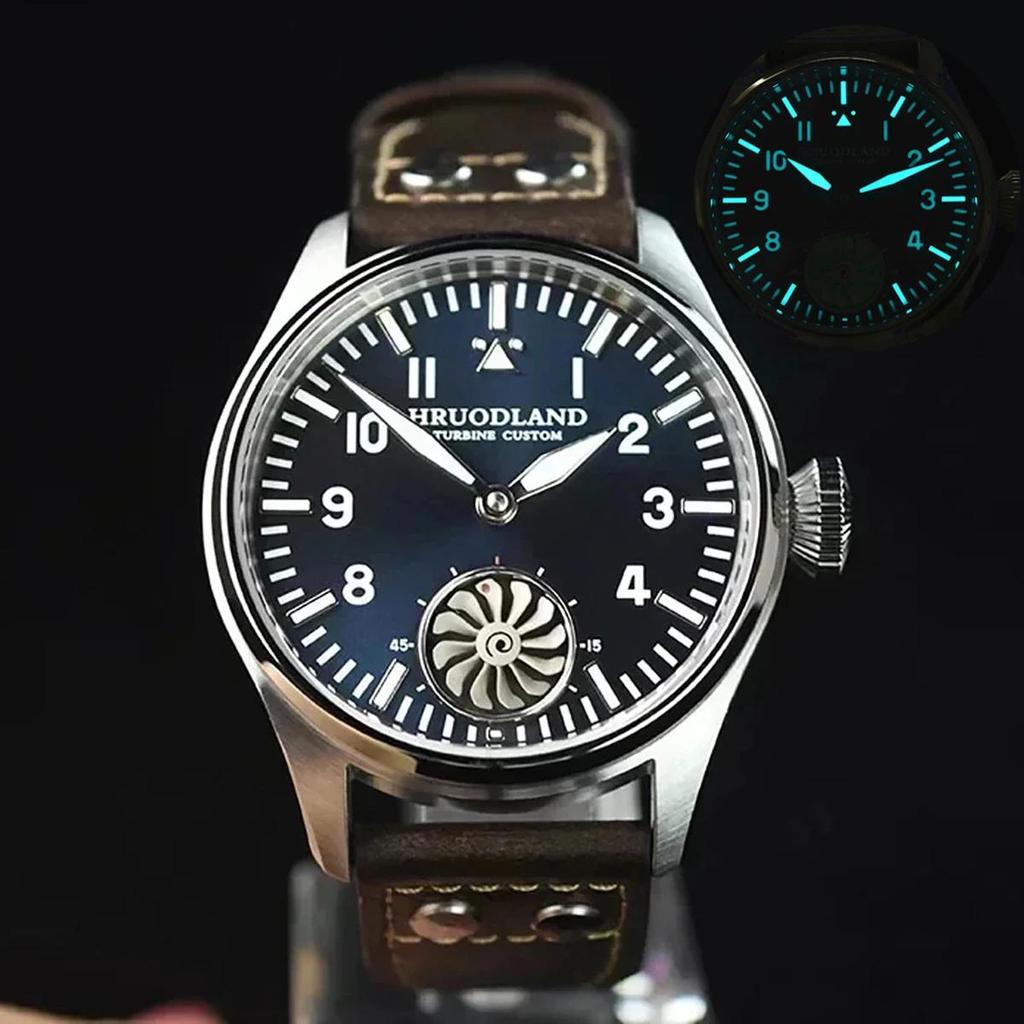 Hruodland 43mm Pilot Manual Mechanical Watch by HitMyNeed