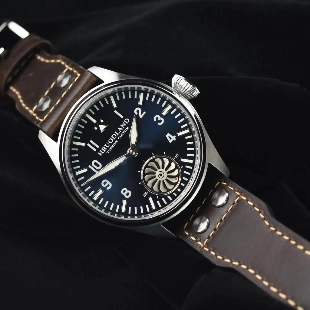 Hruodland 43mm Pilot Manual Mechanical Watch by HitMyNeed