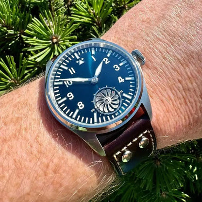 Hruodland 43mm Pilot Manual Mechanical Watch by HitMyNeed