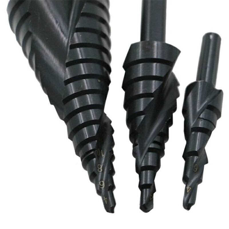 HSS Step Drill Bits Cone Tool Set 3‑Piece by HitMyNeed