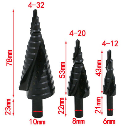 HSS Step Drill Bits Cone Tool Set 3‑Piece by HitMyNeed