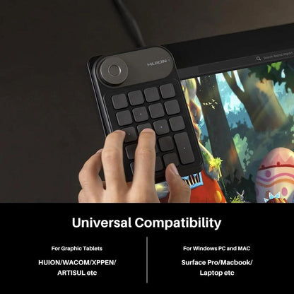 Huion Keydial Mini Wireless Keyboard with Dial by HitMyNeed