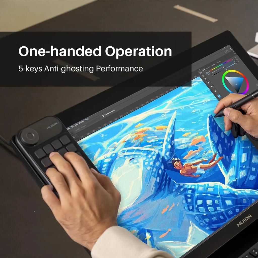 Huion Keydial Mini Wireless Keyboard with Dial by HitMyNeed