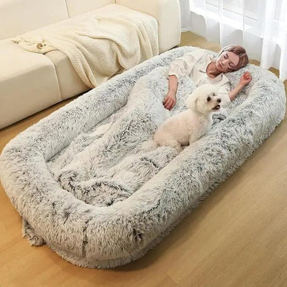 Human Dog Bed for Adults with Washable Waterproof Cover exlarge-light-grey by HitMyNeed