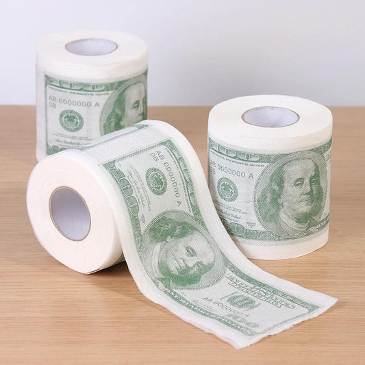 Hundred Dollar Bill Funny Novelty Toilet Paper Roll by HitMyNeed