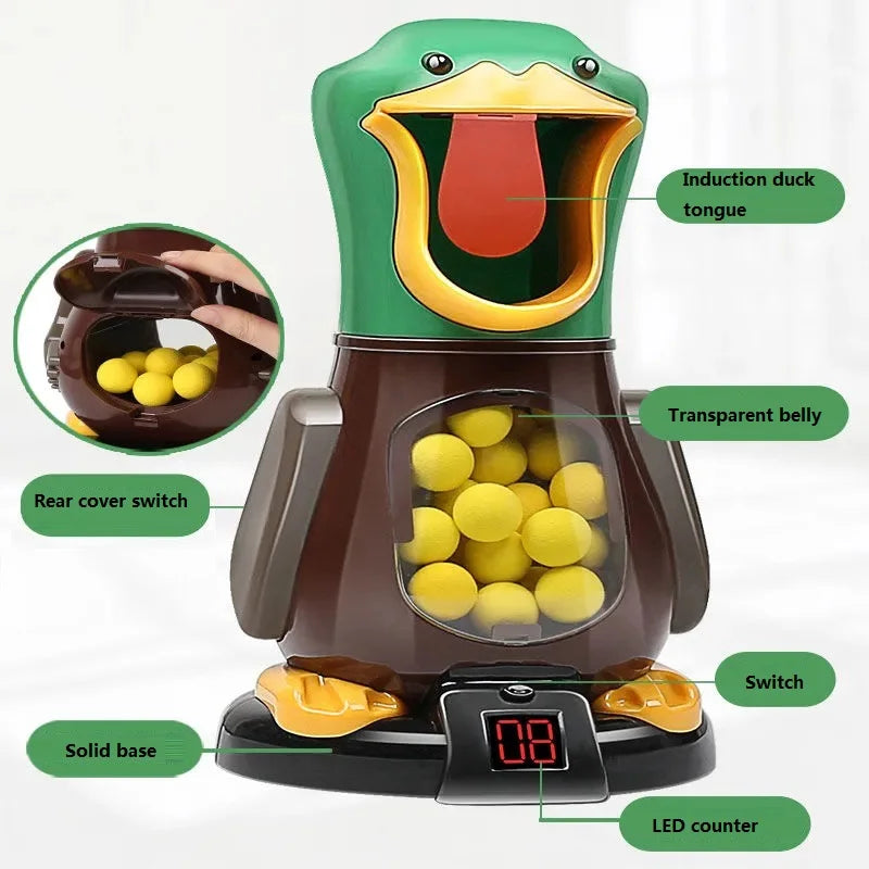 Hungry Shooting Duck Toy Set with Soft Ball Guns by HitMyNeed