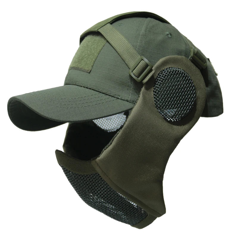 Hunting Foldable Mesh Airsoft Mask with Ear Protection by HitMyNeed