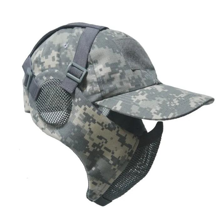 Hunting Foldable Mesh Airsoft Mask with Ear Protection acu by HitMyNeed