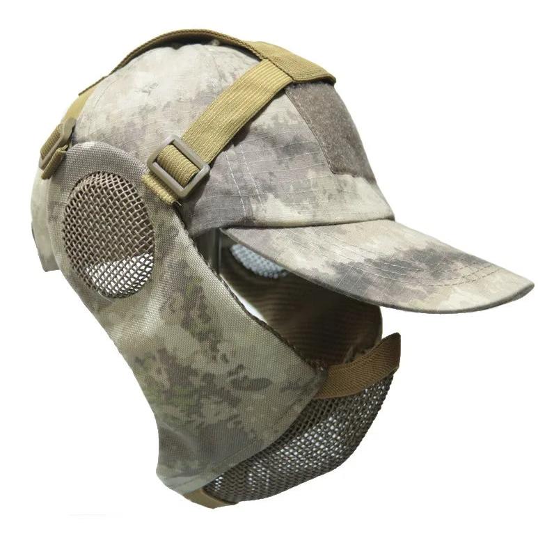 Hunting Foldable Mesh Airsoft Mask with Ear Protection at by HitMyNeed