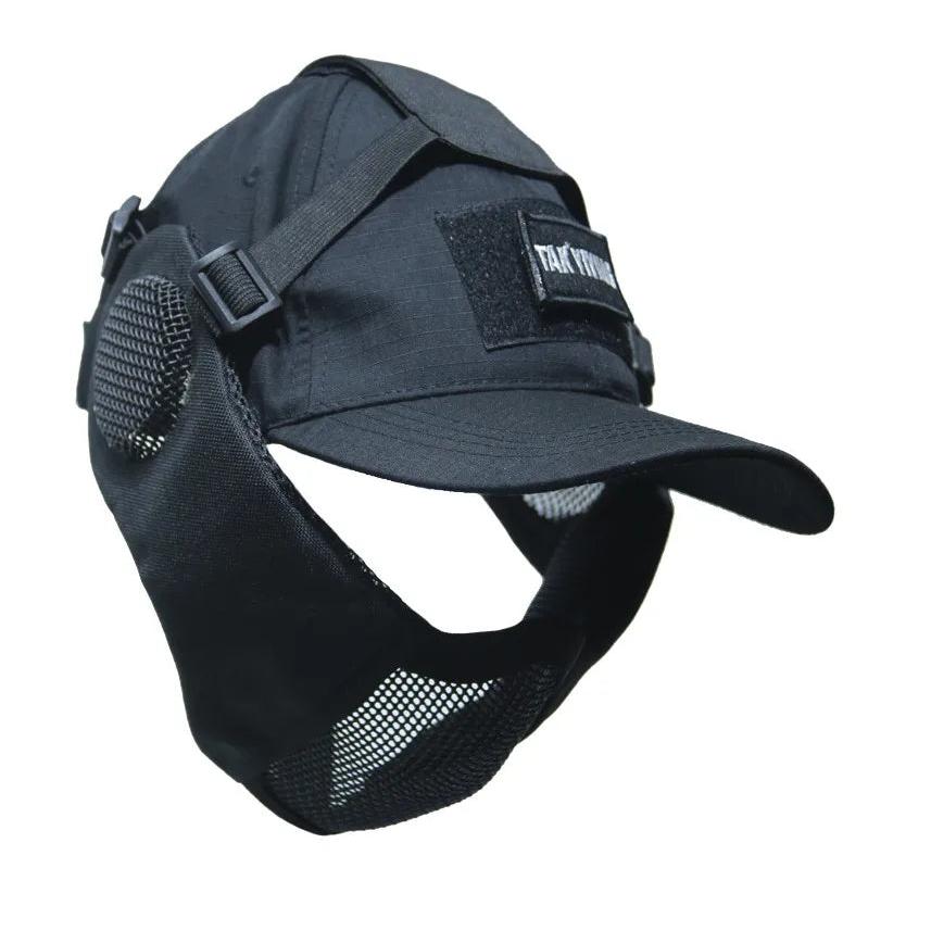 Hunting Foldable Mesh Airsoft Mask with Ear Protection black by HitMyNeed