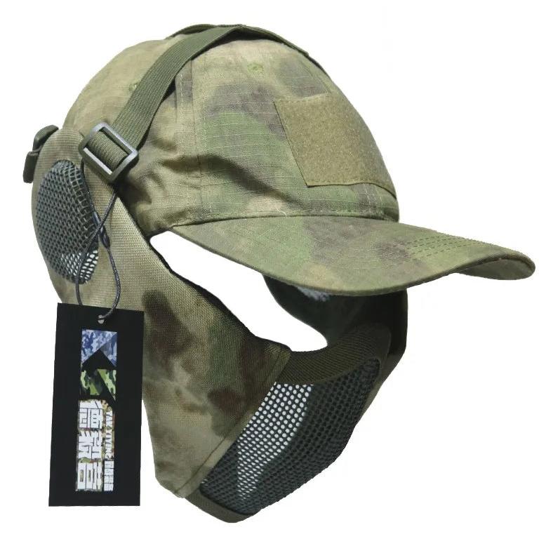 Hunting Foldable Mesh Airsoft Mask with Ear Protection fg by HitMyNeed