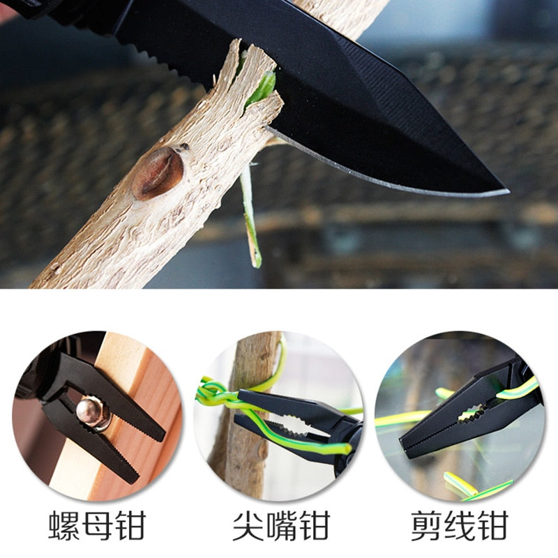 Hunting Knife Multitool with Screwdriver Set by HitMyNeed