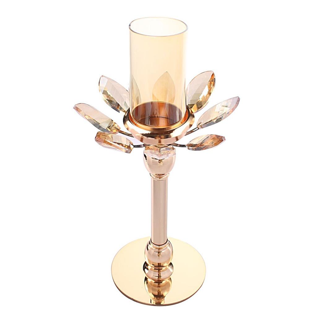 Hurricane Crystal Candle Holder Centerpiece 28cm by HitMyNeed