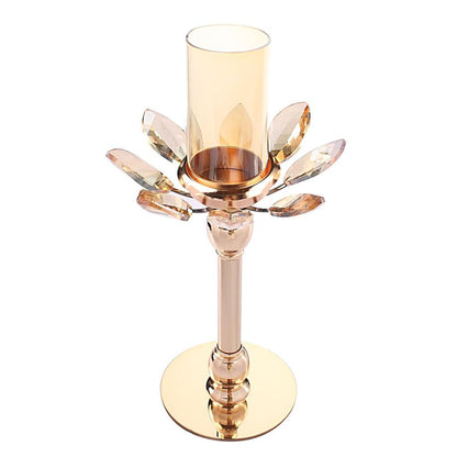 Hurricane Crystal Candle Holder Centerpiece 28cm by HitMyNeed