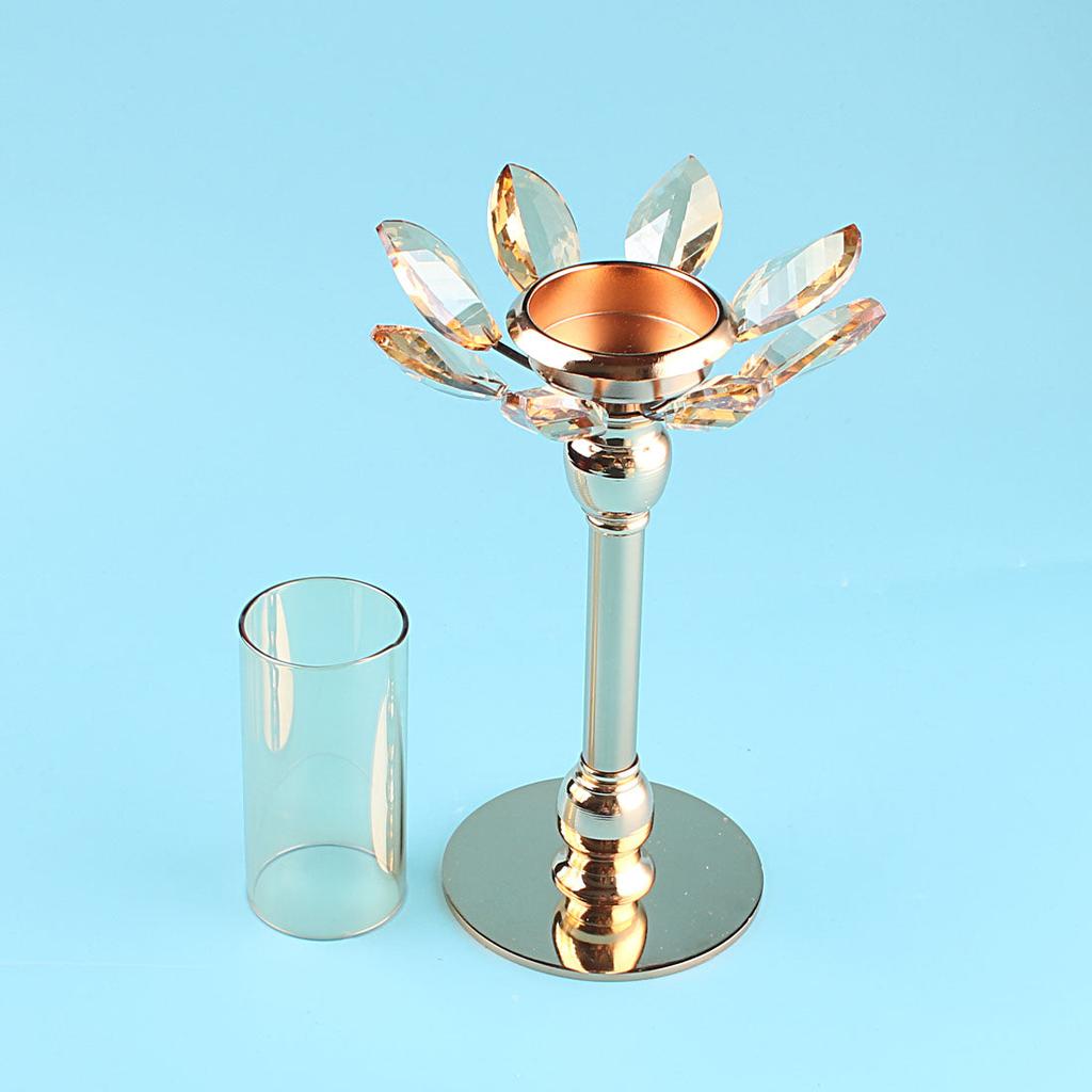 Hurricane Crystal Candle Holder Centerpiece 28cm by HitMyNeed
