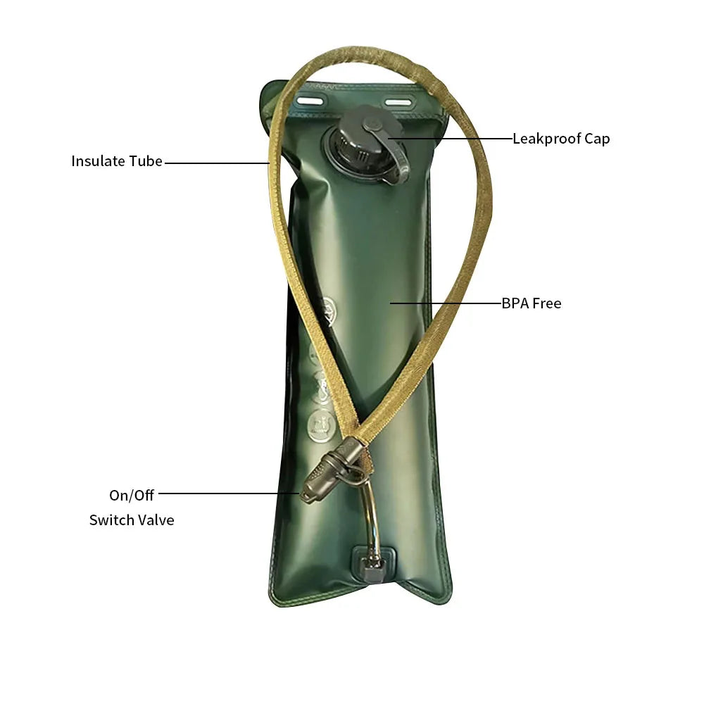 Hydration Bladder 2L/2.5L/3L with Tube and Bite Valve by HitMyNeed