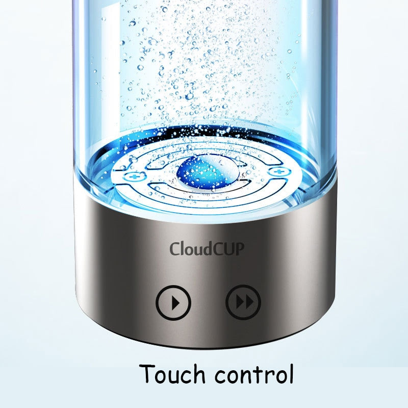 Hydrogen Water Bottle 480mL Rechargeable Glass by HitMyNeed