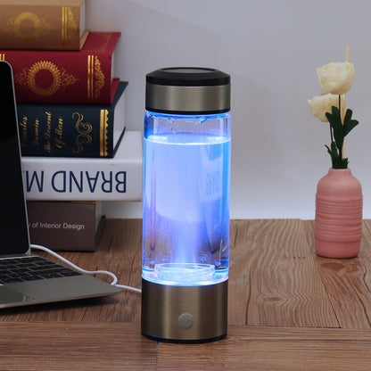 Hydrogen Water Bottle Ionizer with Glass Chamber by HitMyNeed