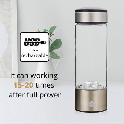 Hydrogen Water Bottle Ionizer with Glass Chamber by HitMyNeed