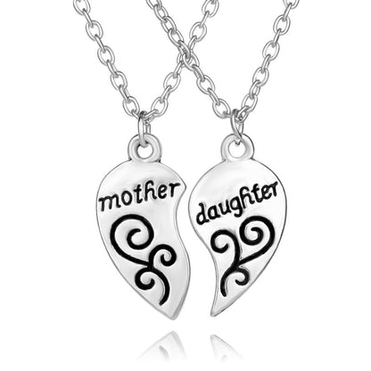 Hypoallergenic Mother Daughter Heart Necklace Set by HitMyNeed