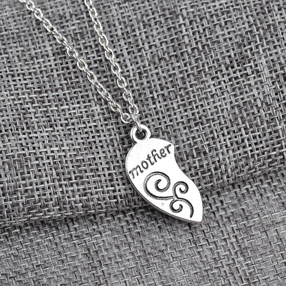 Hypoallergenic Mother Daughter Heart Necklace Set by HitMyNeed