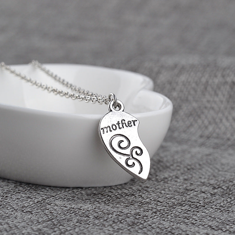 Hypoallergenic Mother Daughter Heart Necklace Set by HitMyNeed