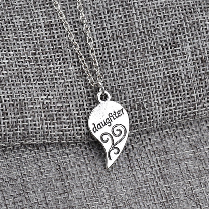 Hypoallergenic Mother Daughter Heart Necklace Set by HitMyNeed