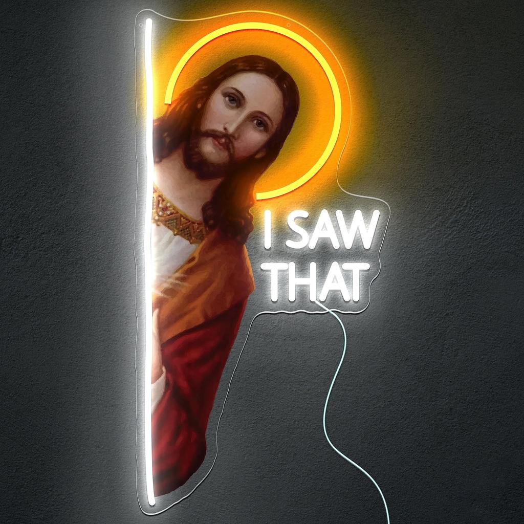 I Saw That God Neon Sign with Dimmable LED Light by HitMyNeed