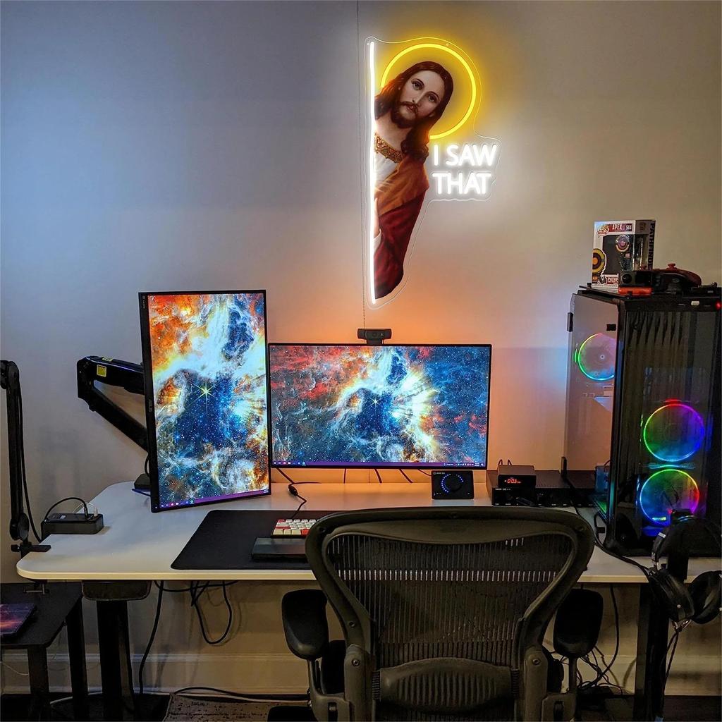 I Saw That God Neon Sign with Dimmable LED Light by HitMyNeed