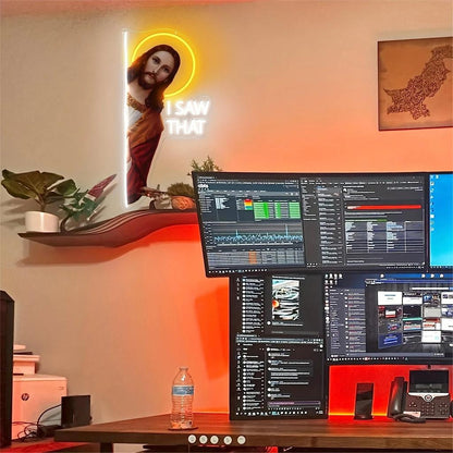 I Saw That God Neon Sign with Dimmable LED Light by HitMyNeed