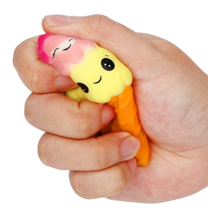 Ice Cream Squishy Stress Reliever Keychain Toy by HitMyNeed