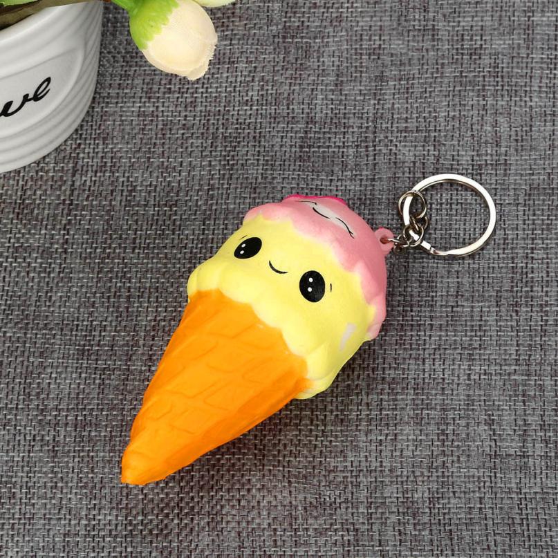 Ice Cream Squishy Stress Reliever Keychain Toy by HitMyNeed