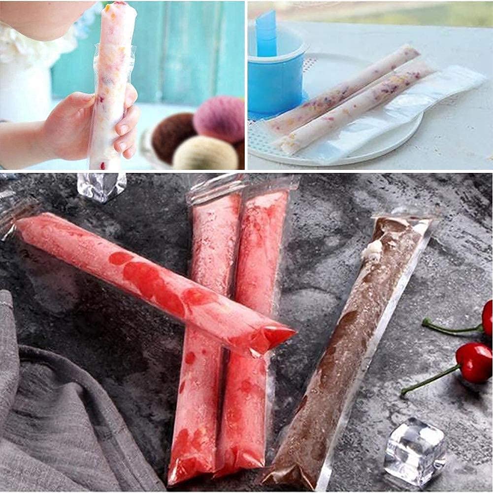 Ice Popsicle Bags with Funnel, 100-Pack by HitMyNeed