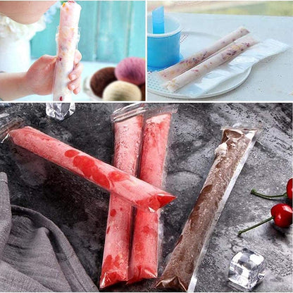 Ice Popsicle Bags with Funnel, 100-Pack by HitMyNeed